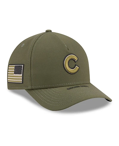 New Era Big Boys and Girls Olive Chicago Cubs 2026 Armed Forces Day 9FORTY M-Crown Adjustable Hat
