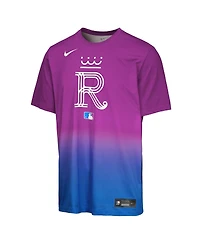 Nike Big Boys and Girls Purple Kansas City Royals 2026 Connect Authentic Collection Velocity Dri-fit T-Shirt