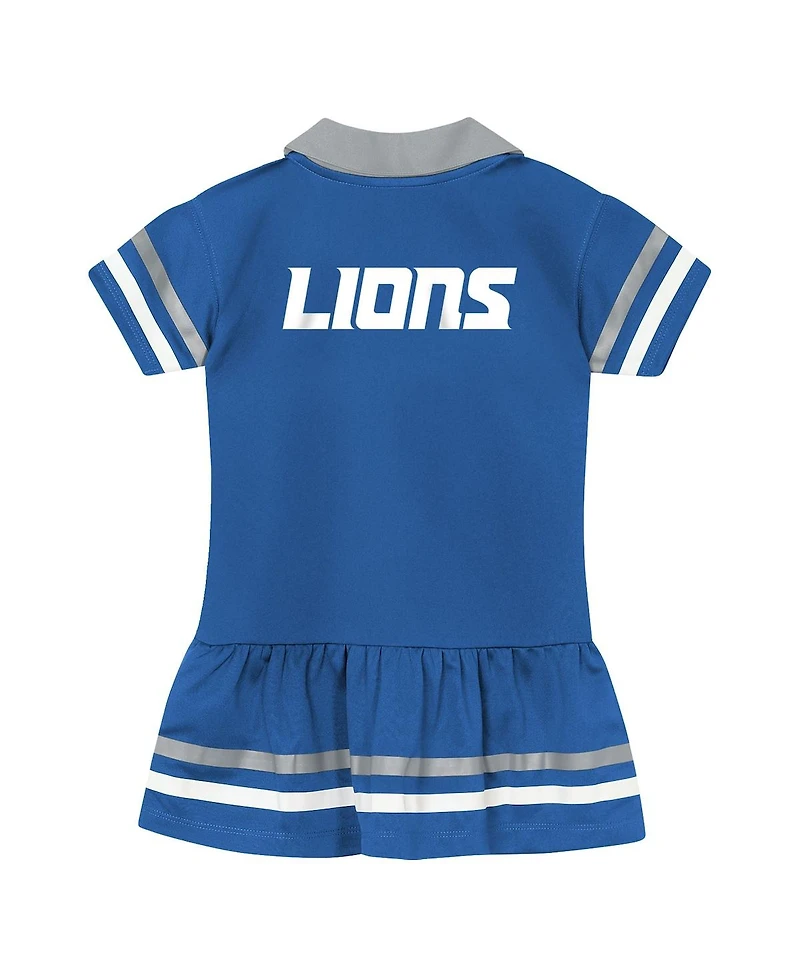 Outerstuff Toddler Girls Blue Detroit Lions Star Player Dress