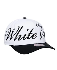 Mitchell & Ness Men's and Women's White/Black Chicago White Sox Xl Script Pro Crown Adjustable Hat