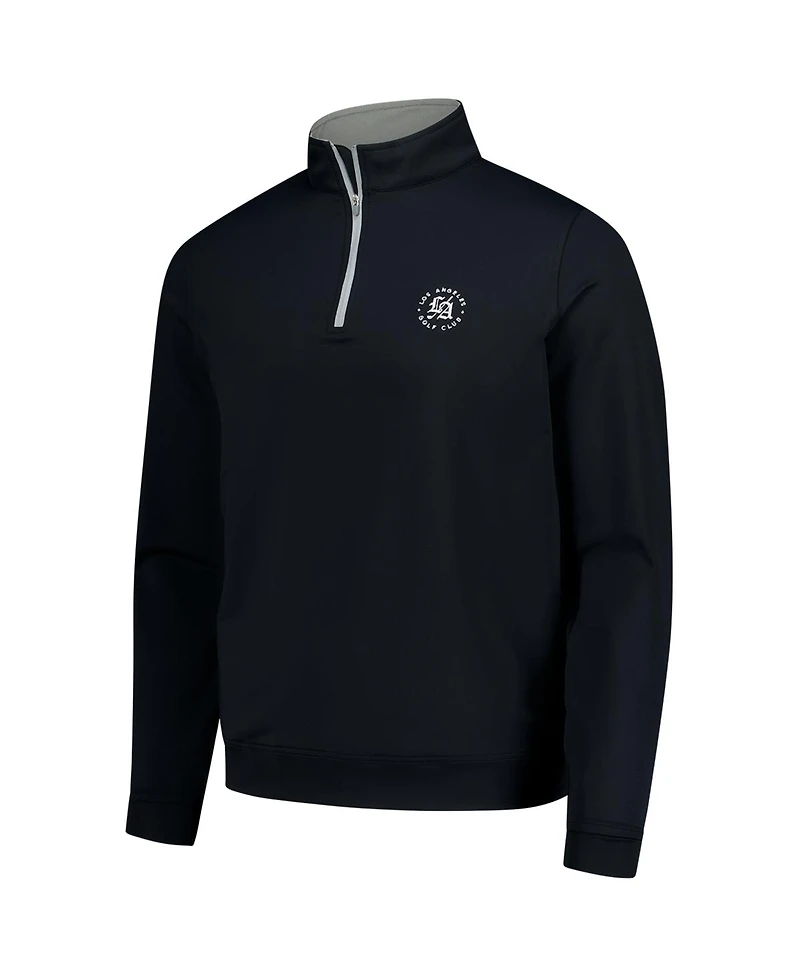 Peter Millar Men's Black Los Angeles Golf Club Perth Performance Quarter-Zip Pullover Sweatshirt