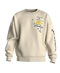 Fanatics Women's Beige Milwaukee Brewers Graffiti Fleece Sweatshirt