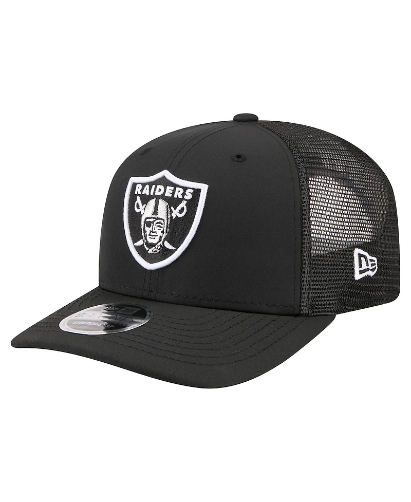 New Era Men's Black Las Vegas Raiders 9SEVENTY Trucker Adjustable Hat
