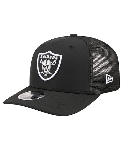 New Era Men's Black Las Vegas Raiders 9SEVENTY Trucker Adjustable Hat