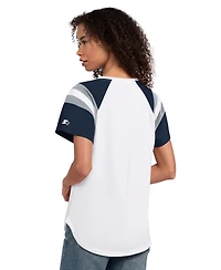 Starter Women's White Dallas Cowboys Game On Notch Neck T-Shirt