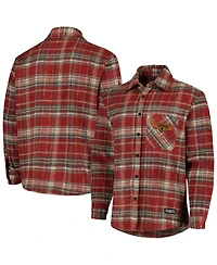 Freeze Max Men's Snoopy Wine Peanuts Top Dog Flannel Button-Up Shirt