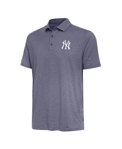 Antigua Men's Heather Navy New York Yankees Scheme Polo Shirt