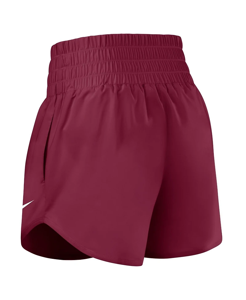 Nike Women's Garnet Florida State Seminoles Performance One Dri-fit High-Rise Shorts