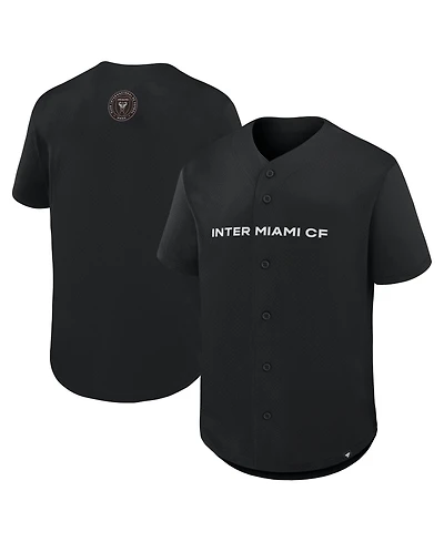 Fanatics Men's Black Inter Miami Cf Maximum Intensity Button-Up Jersey