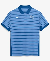 Nike Men's Light Blue Kansas City Royals Authentic Collection Striped Victory Dri-fit Polo Shirt