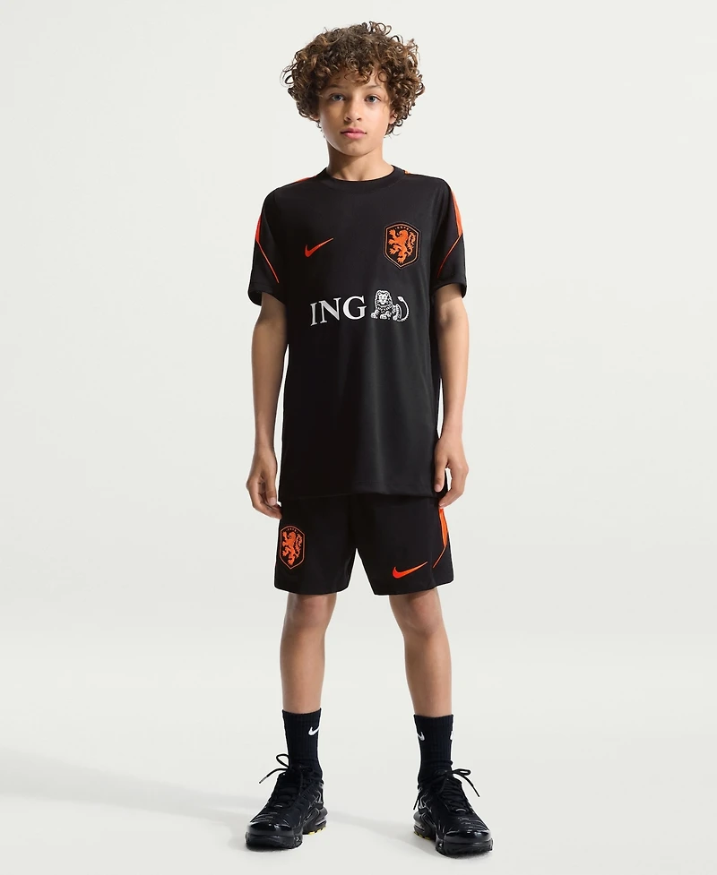 Nike Big Boys and Girls Black Netherlands National Team 2026 Strike Dri-fit T-Shirt