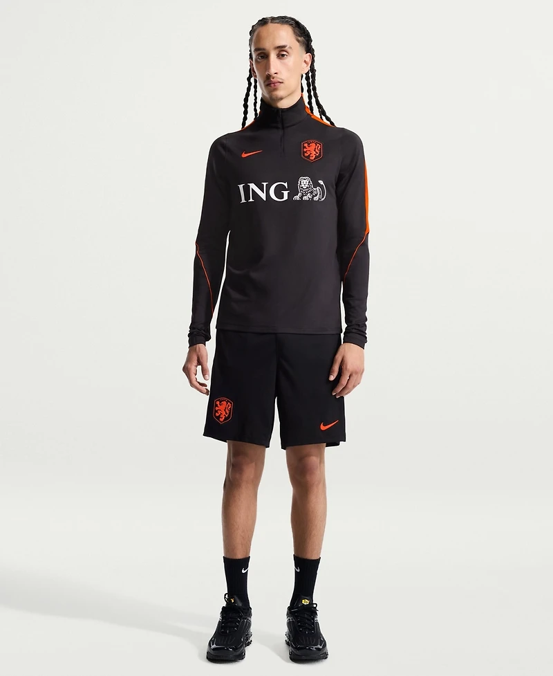 Nike Men's Black Netherlands National Team 2026 Strike Dri-fit Quarter-Zip Drill Sweatshirt