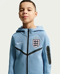 Nike Big Boys and Girls Blue England National Team Tech Fleece Full-Zip Hoodie