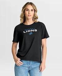 Fanatics Women's Black Detroit Lions Fade Legacy T-Shirt
