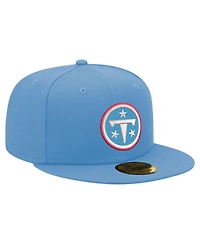 New Era Men's Light Blue Tennessee Titans Primary Logo 59FIFTY Fitted Hat