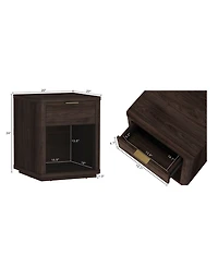 Manhattan Comfort Evelyn 2-Piece 20" -Drawer Nightstands