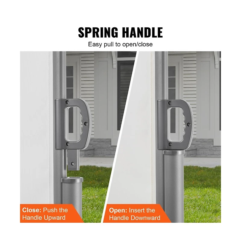 Sugift 71x236 inch Retractable Side Awning Aluminum Privacy Screen Room Divider for Patio Balcony