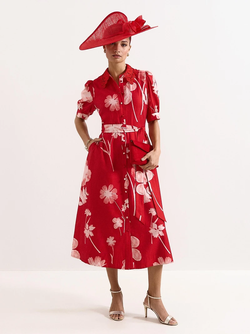 Phase Eight Women's Delphine Belted Midi Shirt Dress