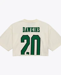 Mitchell & Ness Women's Brian Dawkins Cream Philadelphia Eagles Retired Player Cropped Fashion Jersey