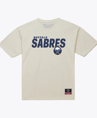 Mitchell & Ness Men's Cream Buffalo Sabres Core Plus T-Shirt