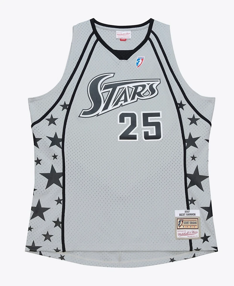 Mitchell & Ness Men's and Women's Becky Hammon Silver San Antonio Stars Court Origins 2007 Swingman Jersey