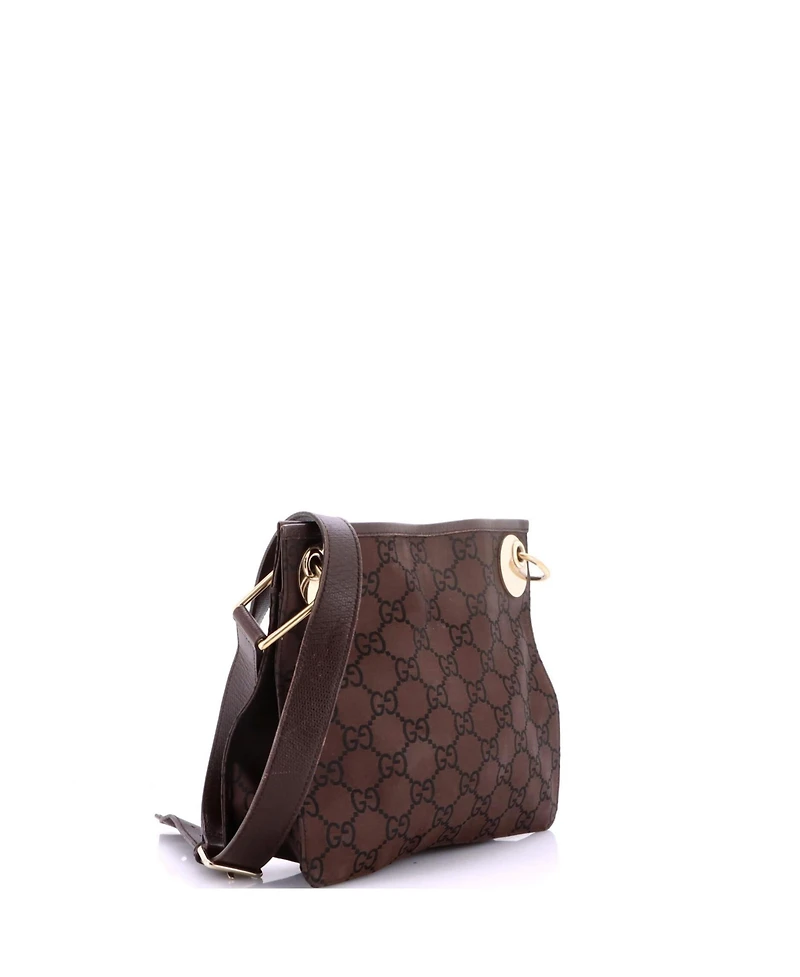 Pre-Owned Gucci Small Eclipse Messenger Bag Gg Canvas