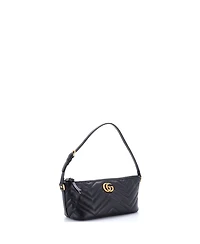 Pre-Owned Gucci Small Gg Marmont Pochette Shoulder Bag Matelasse Leather