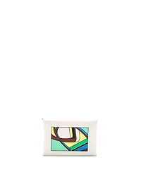 Pre-Owned HERMES Calvi Duo Card Holder Printed Leather