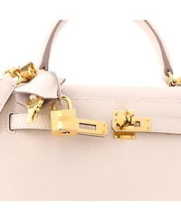 Pre-Owned HERMES Kelly 25 Handbag Light Epsom with Gold Hardware