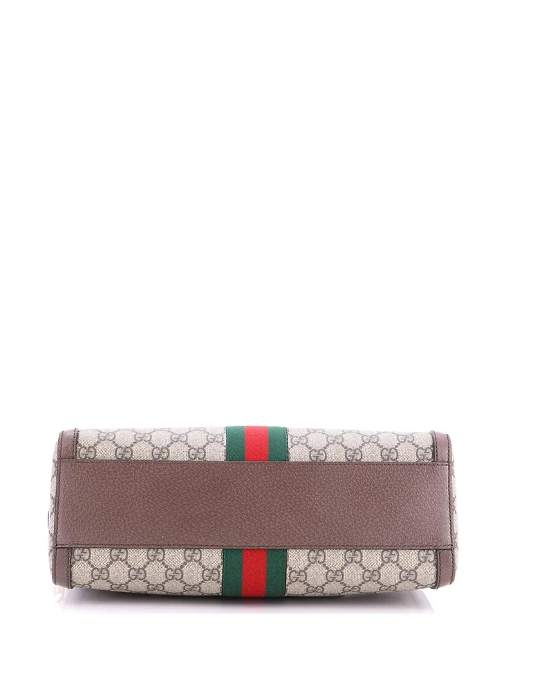 Pre-Owned Gucci Medium Ophidia Boston Bag Gg Coated Canvas