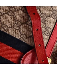 Pre-Owned Gucci Medium Queen Margaret Shoulder Bag Gg Coated Canvas