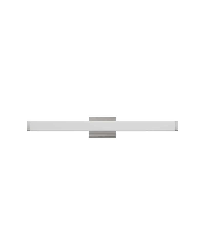 Busdays 33 Inch Brushed Nickel Square Led Bathroom Vanity Light 18W 6000K Wall Bar Fixture Over Mirror