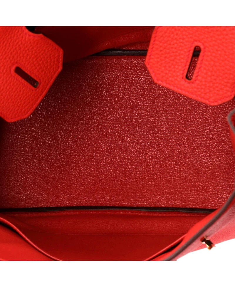 Pre-Owned HERMES Birkin Handbag Red Togo with Gold Hardware