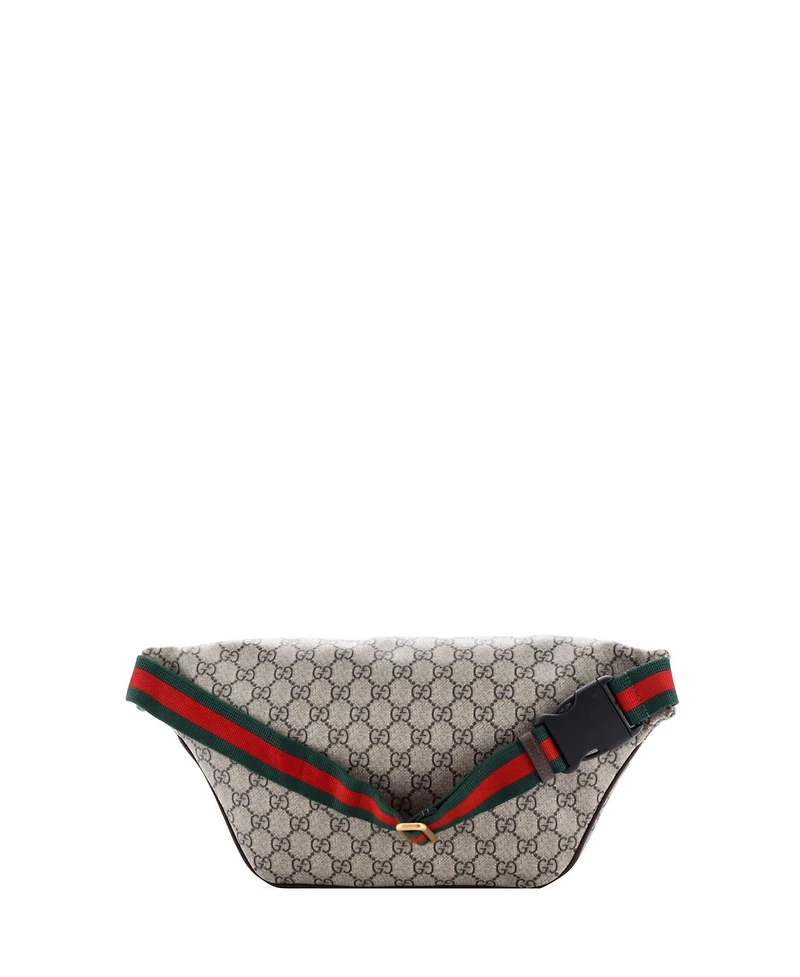 Pre-Owned Gucci Courrier Zip Belt Bag Gg Coated Canvas with Applique