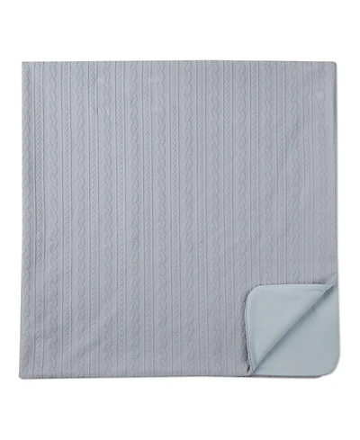 MeMoi Baby Faux-Cable Cotton-Rich Textured Swaddling Blanket