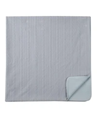 MeMoi Baby Faux-Cable Cotton-Rich Textured Swaddling Blanket