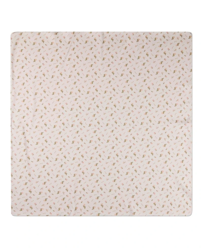 MeMoi Baby Girls Floral-Printed Double-Sided 100% Cotton Snuggle Blanket