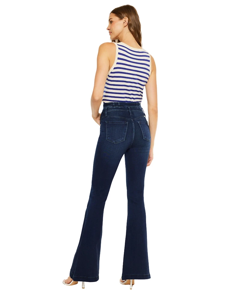 KanCan Women's Elowen High Rise Super Flare Jeans