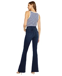 KanCan Women's Elowen High Rise Super Flare Jeans