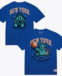 Mitchell & Ness Men's Blue New York Knicks Breakthrough T-Shirt