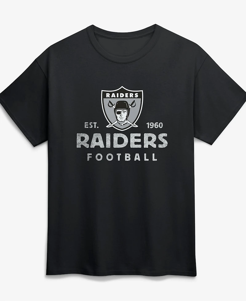 Logo Athletic Men's Black Las Vegas Raiders Vintage Arch T-Shirt