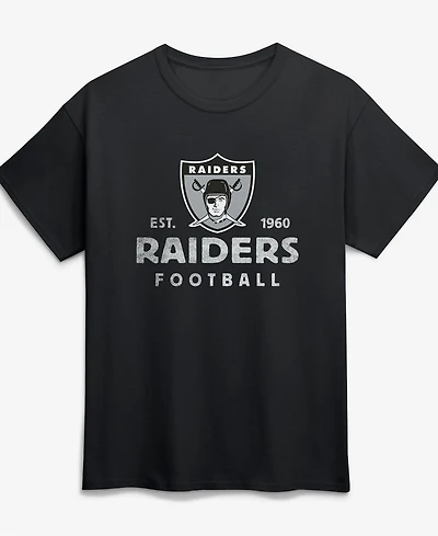 Logo Athletic Men's Black Las Vegas Raiders Vintage Arch T-Shirt