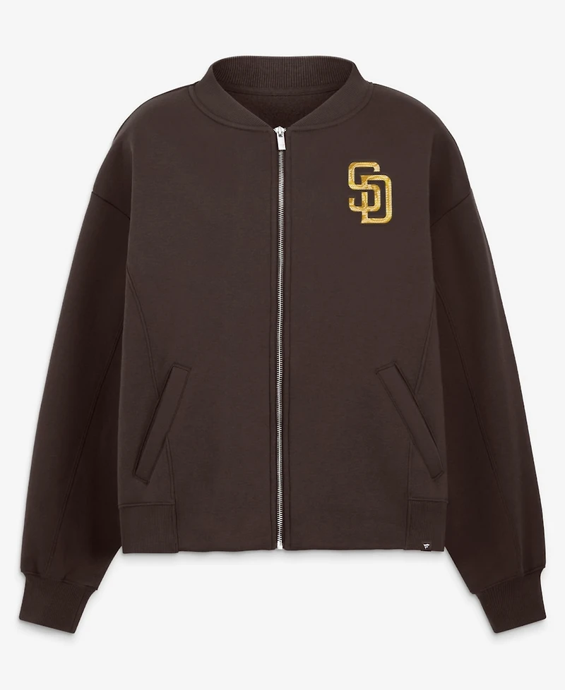 Fanatics Women's Brown San Diego Padres Oversized Rage Against Full-Zip Jacket