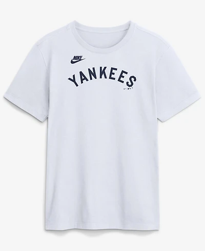 Nike Men's White New York Yankees Cooperstown Collection Wordmark T-Shirt