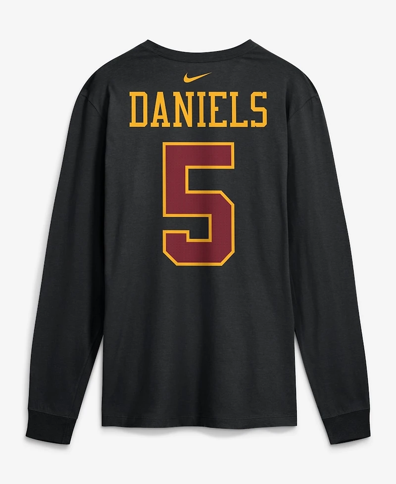 Nike Men's Jayden Daniels Black Washington Commanders Name Number Long Sleeve T-Shirt