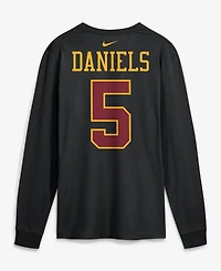 Nike Men's Jayden Daniels Black Washington Commanders Name Number Long Sleeve T-Shirt