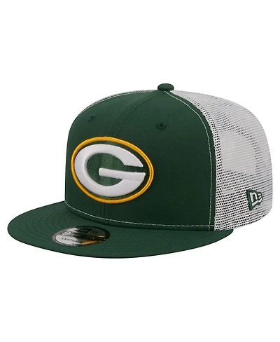 New Era Men's Green Green Bay Packers Core Team 9FIFTY Trucker Snapback Hat