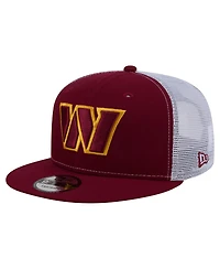 New Era Men's Burgundy Washington Commanders Core Team 9FIFTY Trucker Snapback Hat