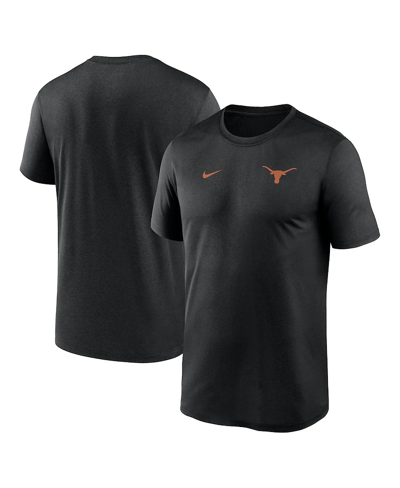 Nike Men's Black Texas Longhorns 2025 Sideline Small Logo Legend Dri-fit T-Shirt