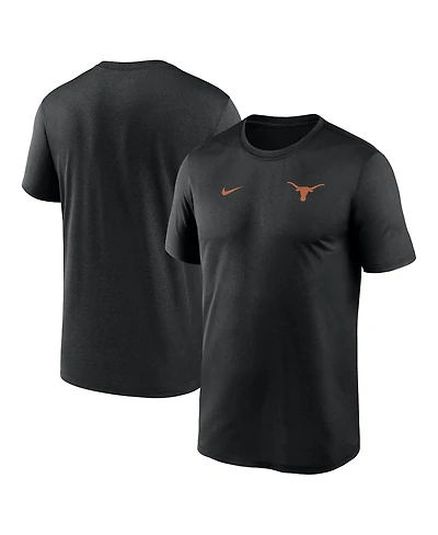 Nike Men's Black Texas Longhorns 2025 Sideline Small Logo Legend Dri-fit T-Shirt